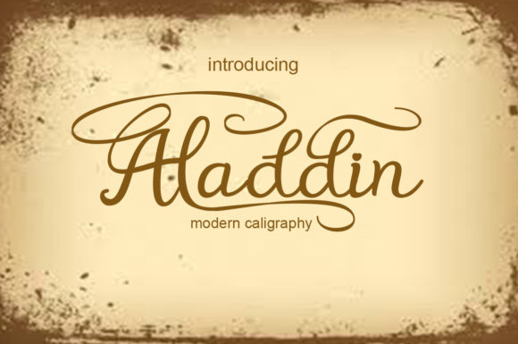 Aladdin Font: A Graceful Script Handwritten Typeface for Elegant Branding
