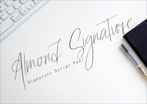 Almond Signature Font for Elegant Handmade Products