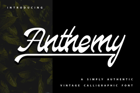 Anthemy: A Vintage Script Font for Editorial Elegance