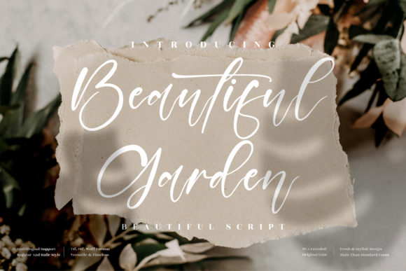 Beautiful Garden Font for Elegant Design