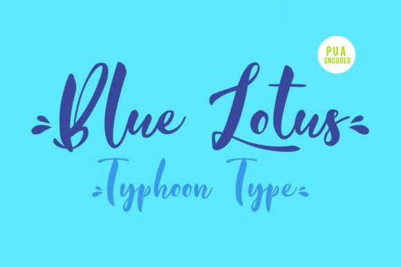 Blue Lotus Script Font for Elegant Handmade Products