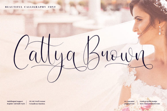 Cattya Brown Script Font for Luxury Branding