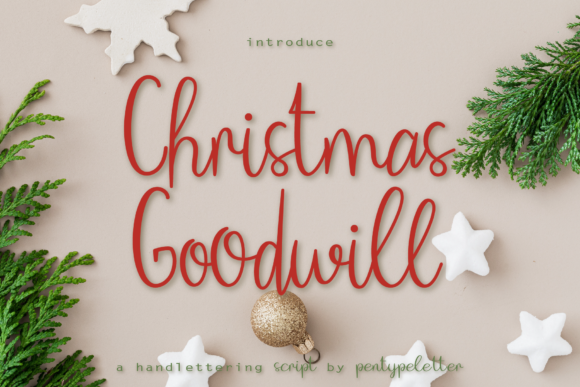 Christmas Goodwill Script Font for Elegant Holiday Designs