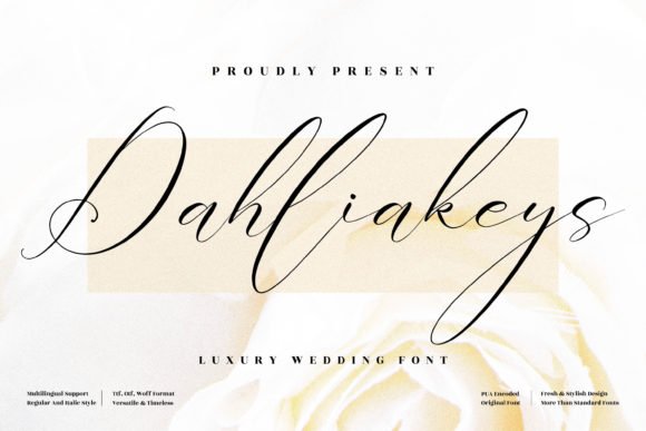 Dahliakeys Script Font for Elegant Handmade Designs