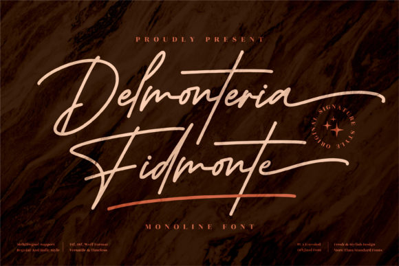 Delmonteria Fidmonte: A Refined Script Font for Elegant Brand Identity