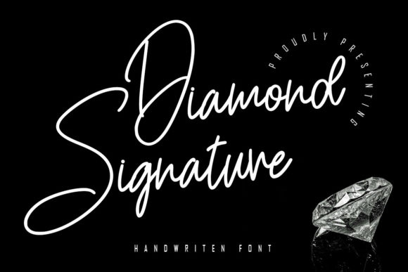 Diamond Signature Script Font for Elegant Branding