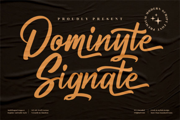 Dominyte Signate Script Font for Handmade Brands