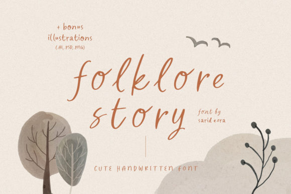 Folklore Story: A Dainty Script Handwritten Font for Real Design Work