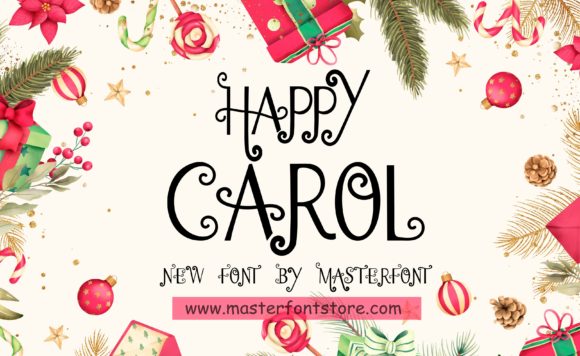 Happy Carol Script Font for Handmade Love & Romance Designs