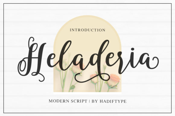 Heladeria Script Font for Elegant Editorial Design