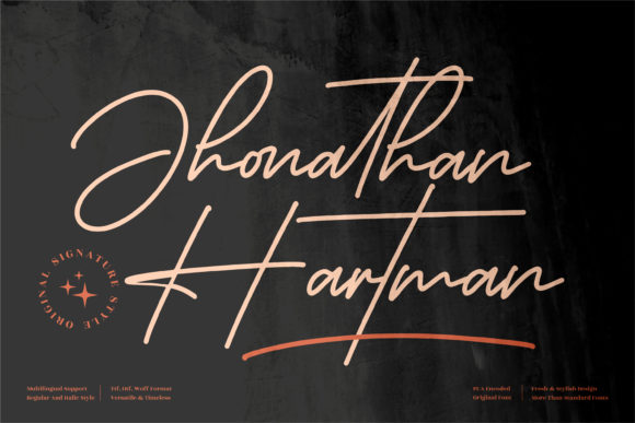 Jhonathan Hartman Script Font for Elegant Handmade Brands