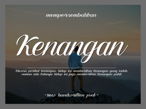 Kenangan Script Font for Handwritten Brand Charm