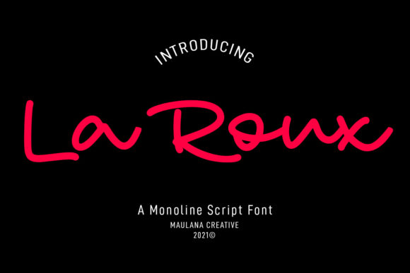 La Roux: A Delicate Script Font for Elegant Editorial Design
