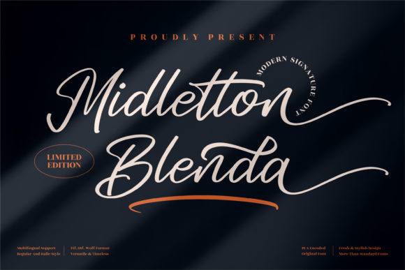 Midletton Blenda: A Refined Script Handwritten Font for Digital Elegance