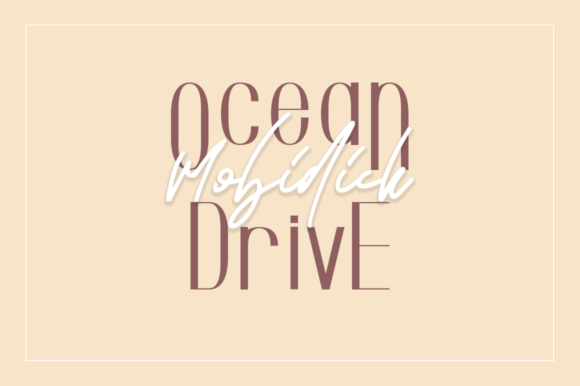 Ocean Drive Mobidick: A Script Handwritten Font for Editorial Elegance