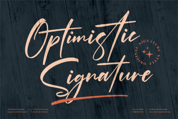 Optimistic Signature: A Refined Script Font for Editorial Elegance