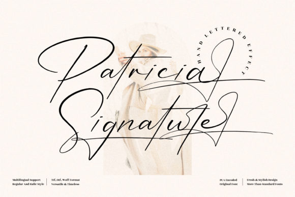 Patricia Signature: Elegant Script Handwritten Font