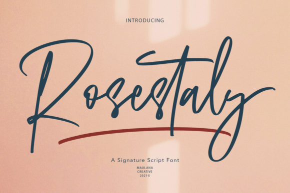 Rosestaly: A Contemporary Script Font for Digital Branding