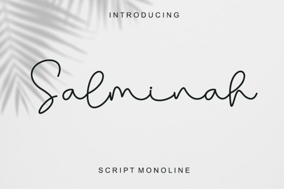 Salminah: A Thin Lettered Script Font for Thoughtful Editorial Design