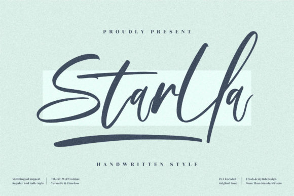 Starlla: A Luxury Script Handwritten Font for Elegant Design
