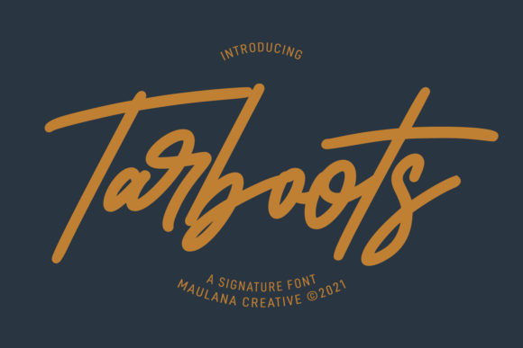 Tarboots: A Relaxed Script Font for Modern Brand Identity
