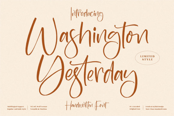 Washington Yesterday Font for Creative Campaigns
